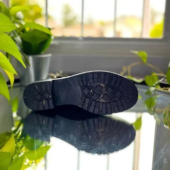 Vince Camuto Rain Boots With Gold Accents Rubber and Black Boots Size 6​​​ - Picture 8 of 14